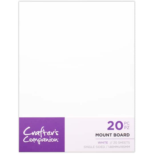 Crafter&#x27;s Companion&#x2122; White 5.75&#x22; x 7.75&#x22; Mount Board, 20 Sheets